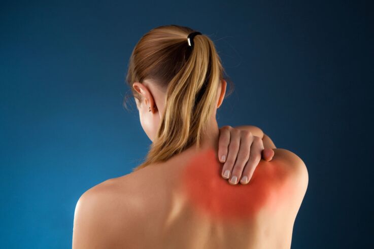 Nugaros skausmas su krūtinės ląstos osteochondroze, spinduliuojantis į petį